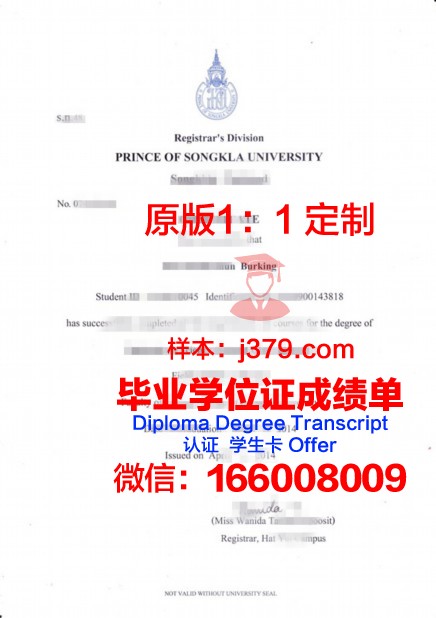 泰国农业大学毕业证样本图(泰国农业大学毕业服)