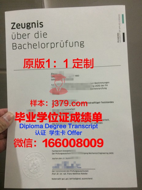 亚琛工业大学毕业证书样本展示